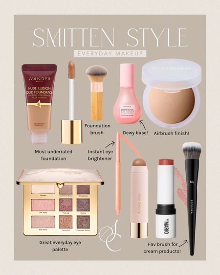 My favorite everyday makeup products!

foundation, powder, brushes, eye shadow palette, cream bronzer, blush, nude eyeliner, dewy skin 

#LTKbeauty #LTKunder50 #LTKstyletip