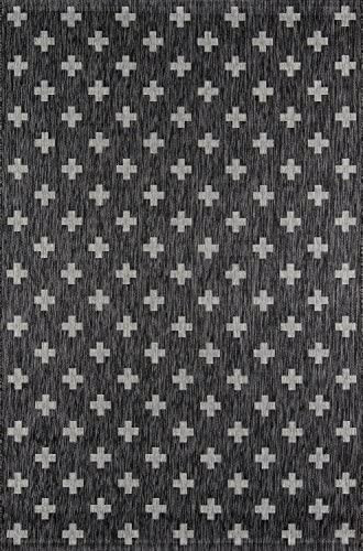 Novogratz by Momeni Villa Collection Umbria Indoor/Outdoor Area Rug, 5'3" x 7'6", Charcoal, Model... | Amazon (US)