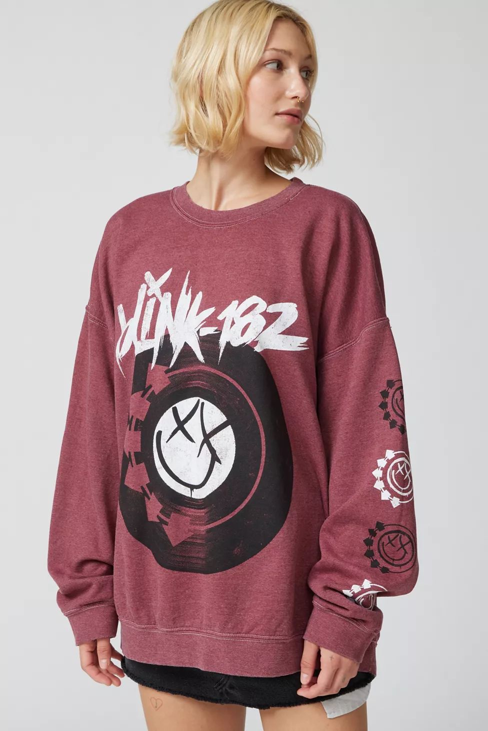 Blink 182 Pullover Crew Neck Sweatshirt | Urban Outfitters (US and RoW)