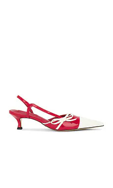 Tony Bianco x REVOLVE Kimberly Slingback in Chilli Patent & White Patent from Revolve.com | Revolve Clothing (Global)