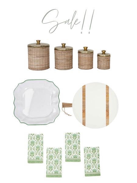This scalloped plate and napkins are on sale, along with many other items!  The canisters and charcuterie board would make great hostess gifts! 




Kitchen, dining, grand millennial, 305 deco living 

#LTKhome #LTKHoliday #LTKGiftGuide