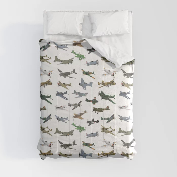 Various WW2 Planes Comforter | Society6