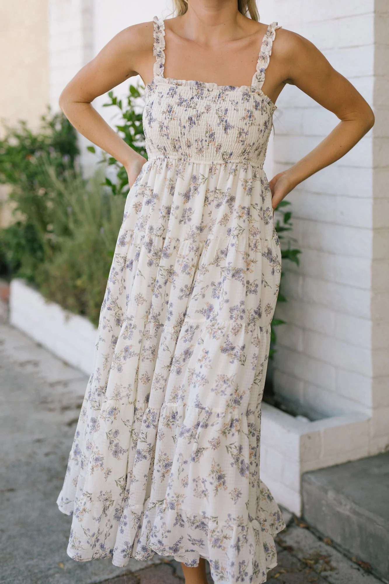 Christina Smocked Maxi Dress | Morning Lavender