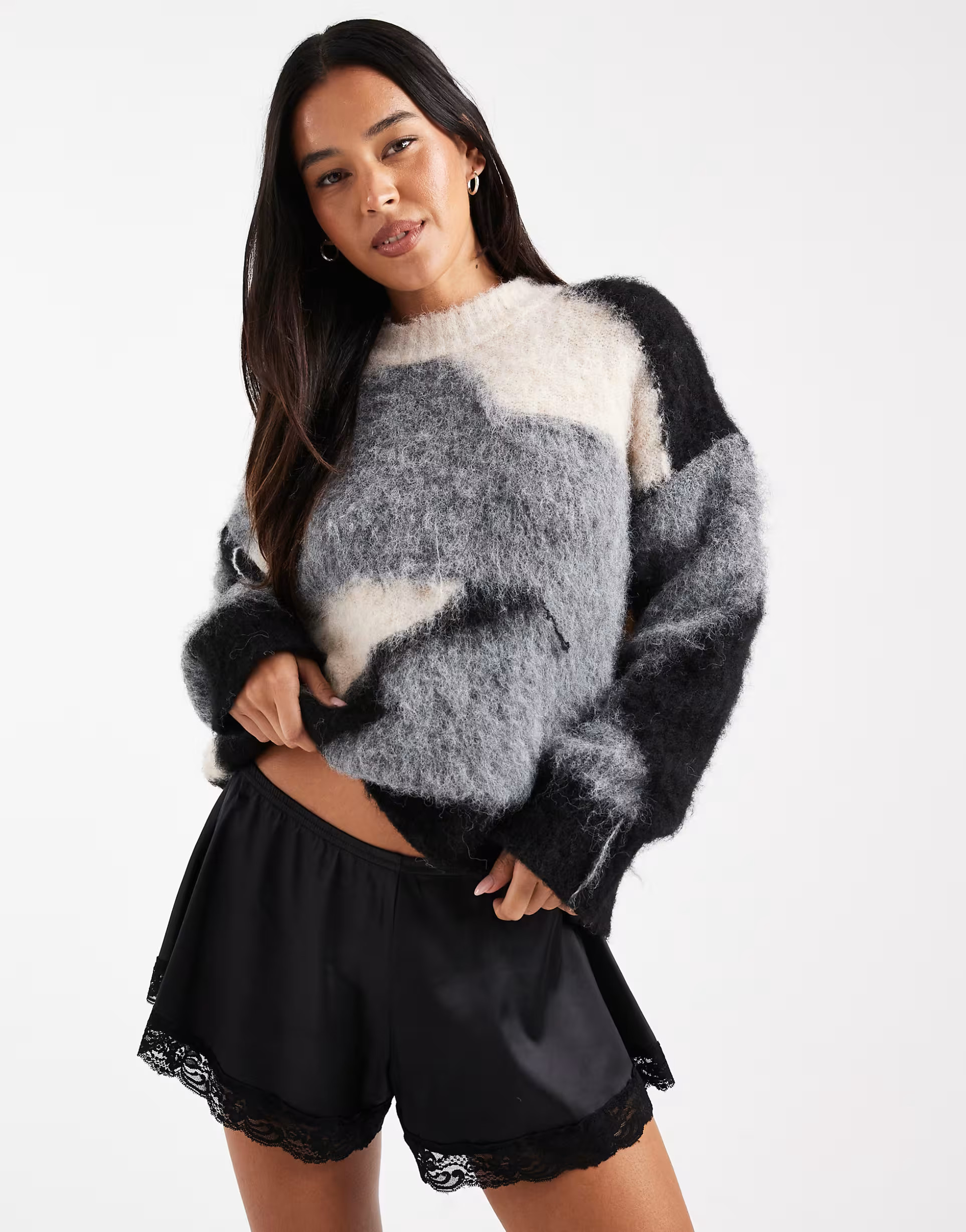 Miss Selfridge lace trim hot pant shorts | ASOS (Global)