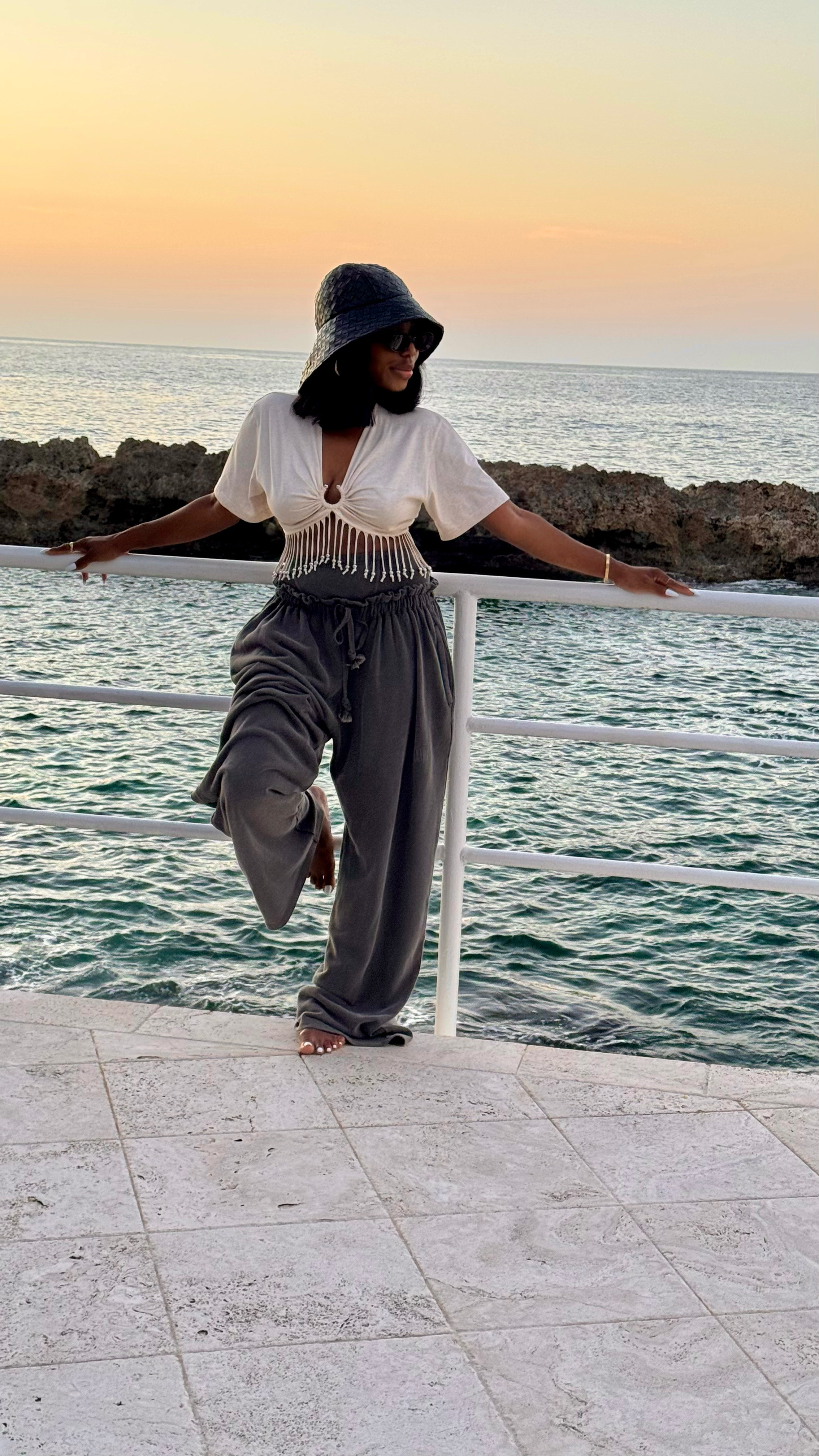 These pants are sold out in this color, but I linked in taupe. This top is also 75% off right now and is a great piece for spring/summer   

 #LTKSeasonal #LTKSaleAlert #LTKStyleTip