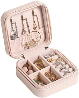 CASEGRACE Travel Jewelry Case, Small Jewelry Box Portable Jewelry Travel Organizer Display Storag... | Amazon (US)