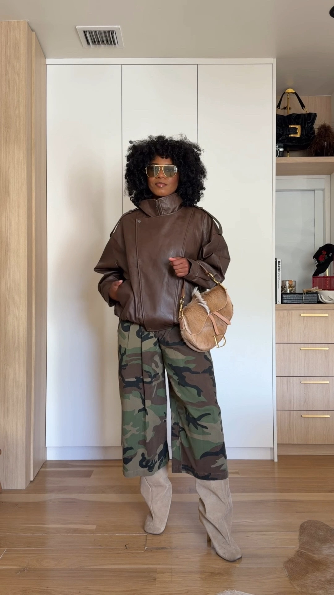 60 degrees in Miami 😎

Wearing a medium in the jacket and shorts
The boots are back in stock too and come in black 

#LTKSaleAlert #LTKgrwm #LTKOver40