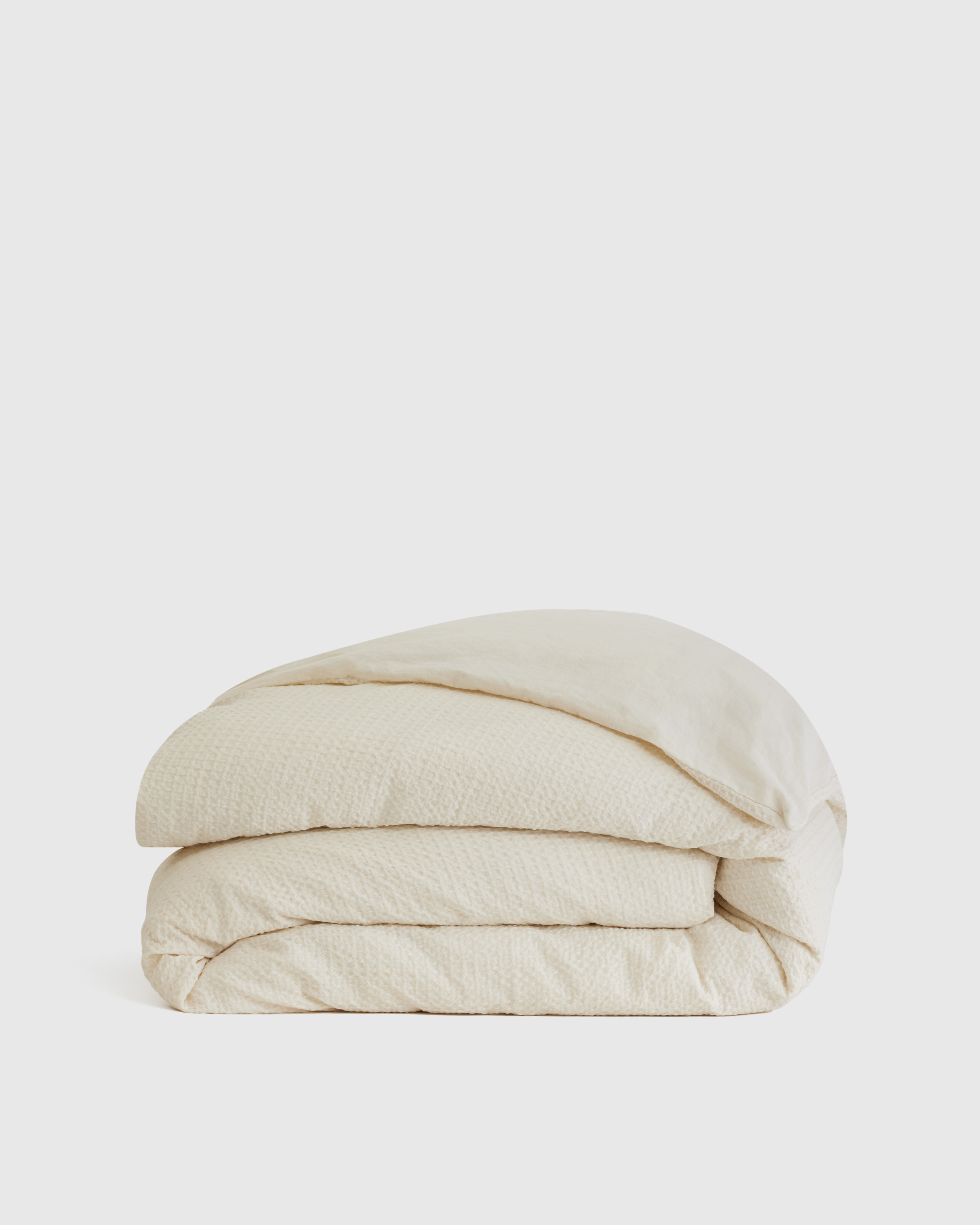 Quince | Organic Luxe Honeycomb Duvet Cover in Undyed, Size Full/Queen, Cotton | Quince