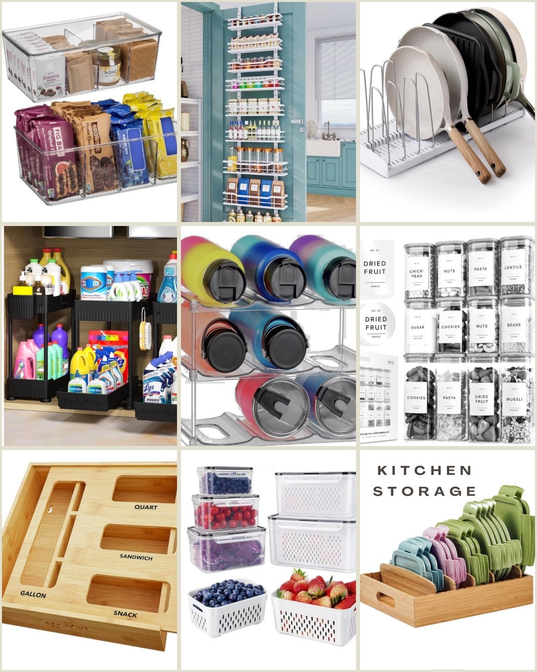 Kitchen organization refresh 🧺✨
Affordable kitchen storage finds that make your space look clean, functional, and aesthetic. From clear pantry bins and stackable containers to under-sink organizers and pan racks—these are the everyday essentials that keep your kitchen clutter-free.

Perfect for:
• pantry organization
• under sink storage
• small kitchen solutions
• fridge organization
• meal prep containers
• minimalist kitchen aesthetic
• budget friendly home finds

Everything linked in this post to help you organize your kitchen for less.

#LTKmomlife #LTKfoodie #LTKHome