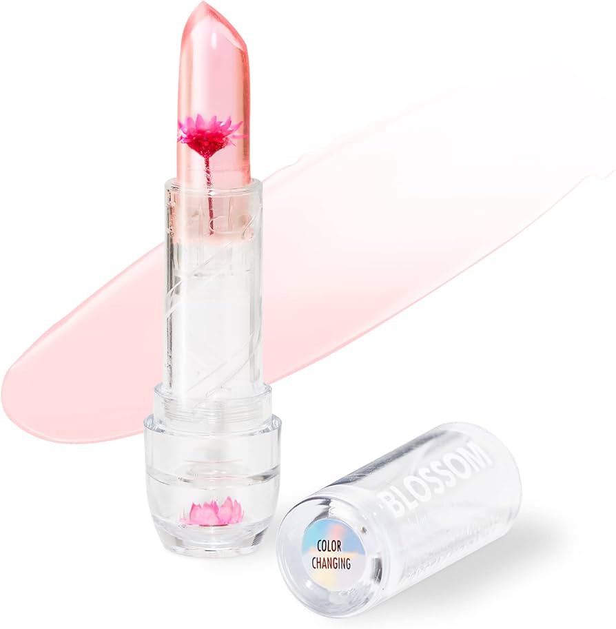 Blossom Bálsamo labial hidratante de cristal que cambia de color, con aroma a fresa, tinte para ... | Amazon (US)