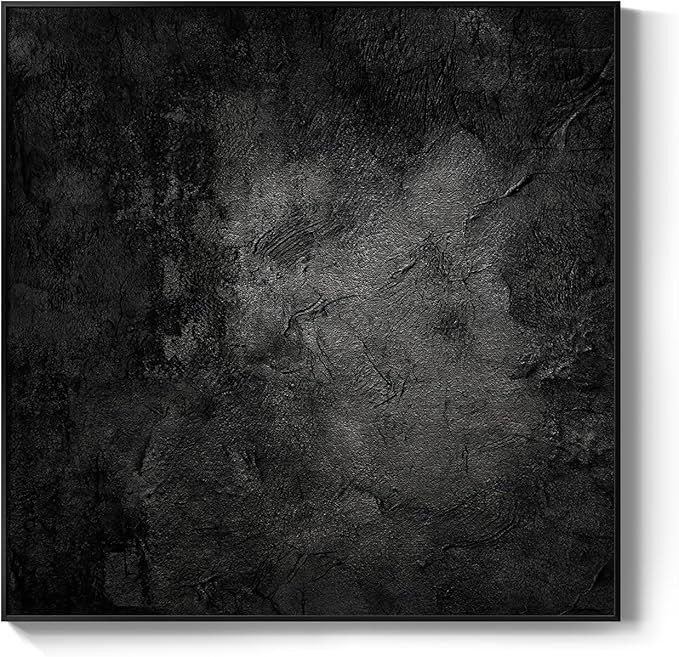 Framed Black Abstract Wall Art, Modern Canvas Prints Paintings Artwork for Walls, Square Minimali... | Amazon (US)