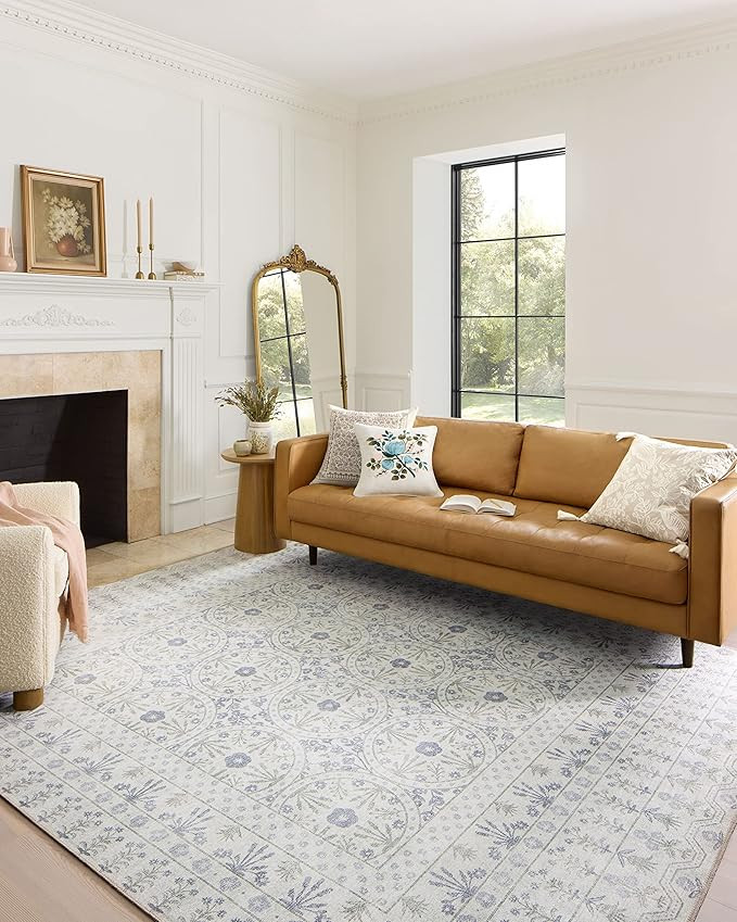 Rifle Paper Co. x Loloi Maison Collection MAO-03 Rosette Ivory 5'-0" x 7'-6" Area Rug | Amazon (US)