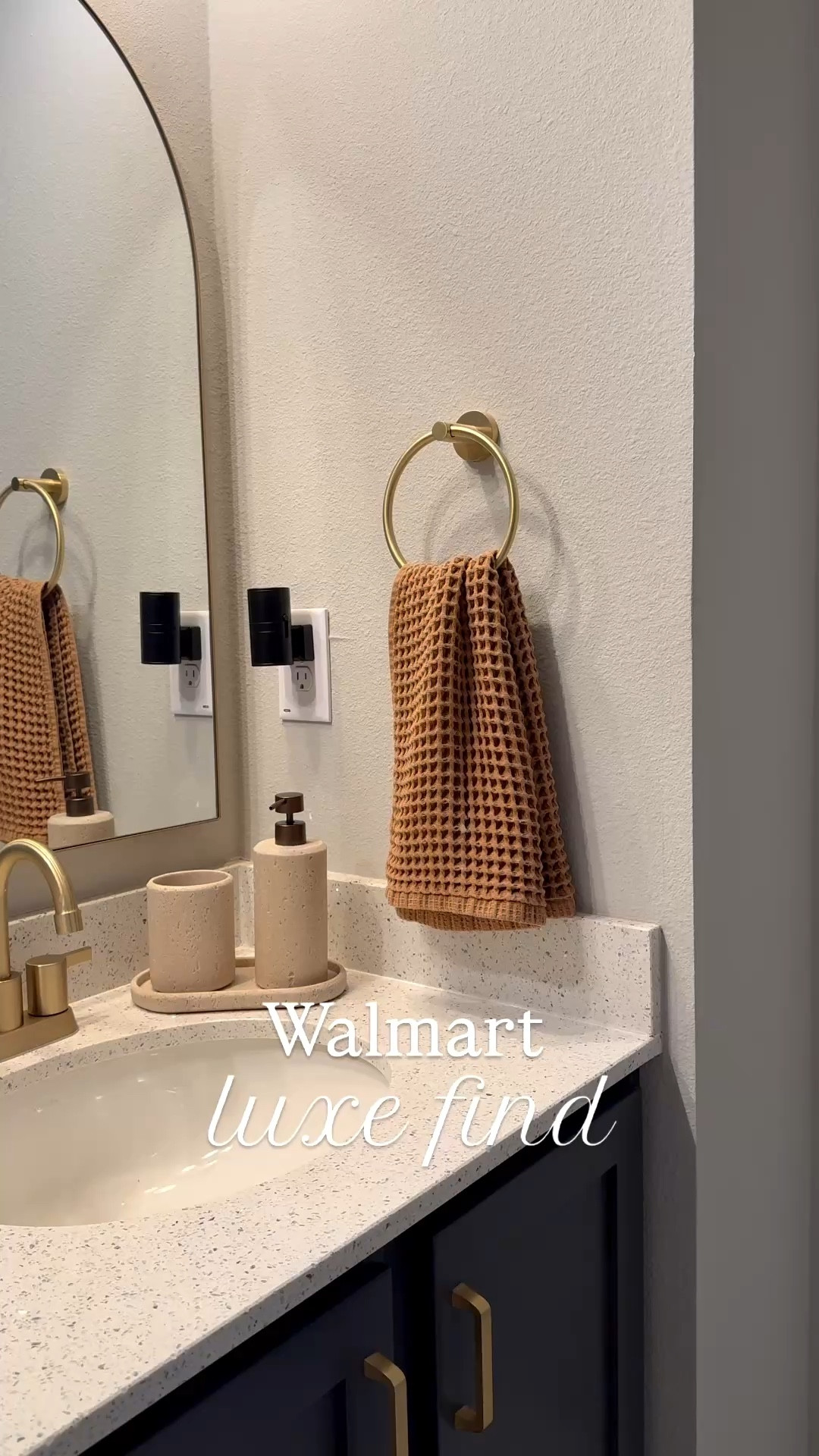 This gorgeous faux stone set is back in stock! Looks so real and luxe 😍 

Walmart home finds, bathroom finds, guest bathroom, master bathroom, bathroom upgrades 

#LTKHome