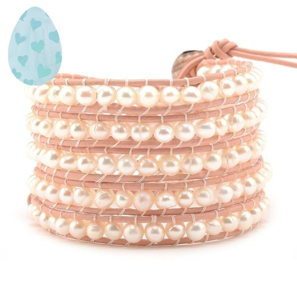 Freshwater Pearls on Blush Pink | Victoria Emerson