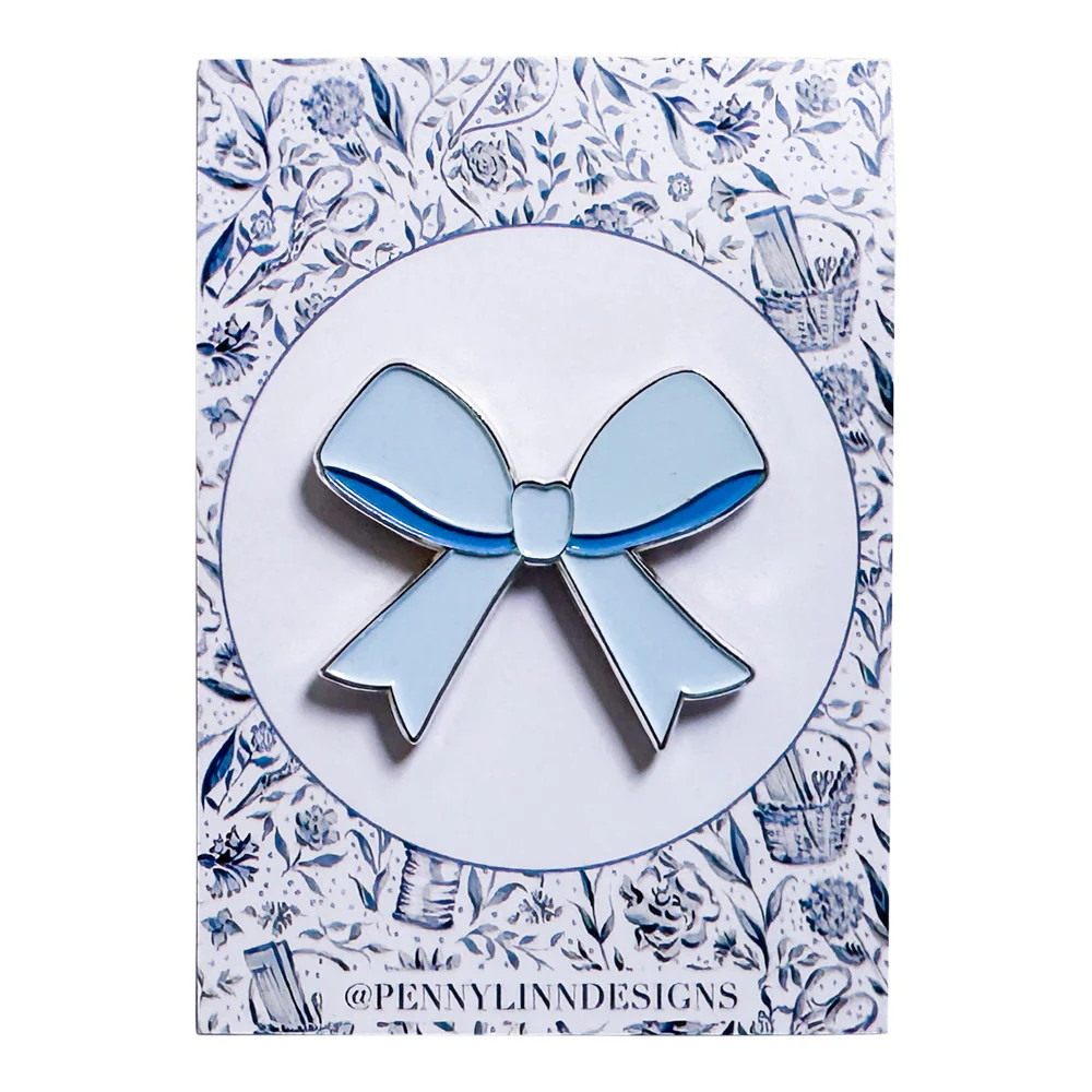 Blue Bow Needle Minder | Penny Linn Designs