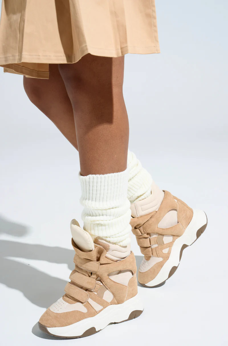 MARANTO TAUPE WEDGE SNEAKER | AKIRA