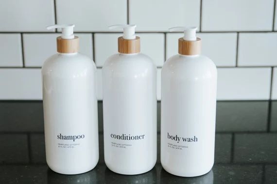 Bamboo Shampoo Bottle Large Shampoo Bottles 32 Oz Shampoo | Etsy | Etsy (US)
