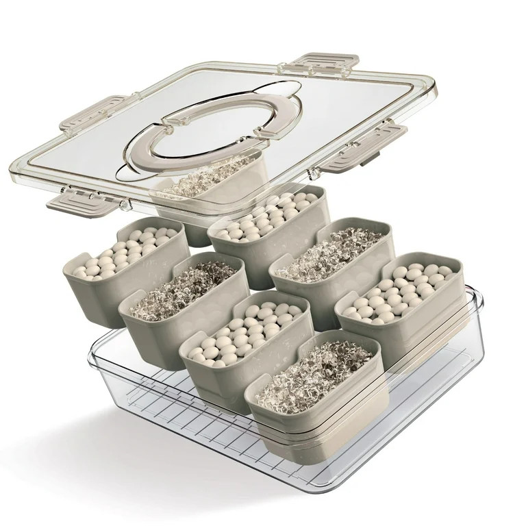 COOK WITH COLOR Snackle Box Container - 8 Compartment Divided Serving Tray with Lid, Portable Sna... | Walmart (US)