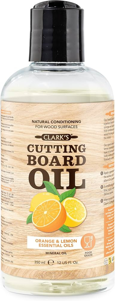 Cutting Board Oil 12 oz, Food Grade Mineral Oil added Orange Lemon Scent | Amazon (CA)