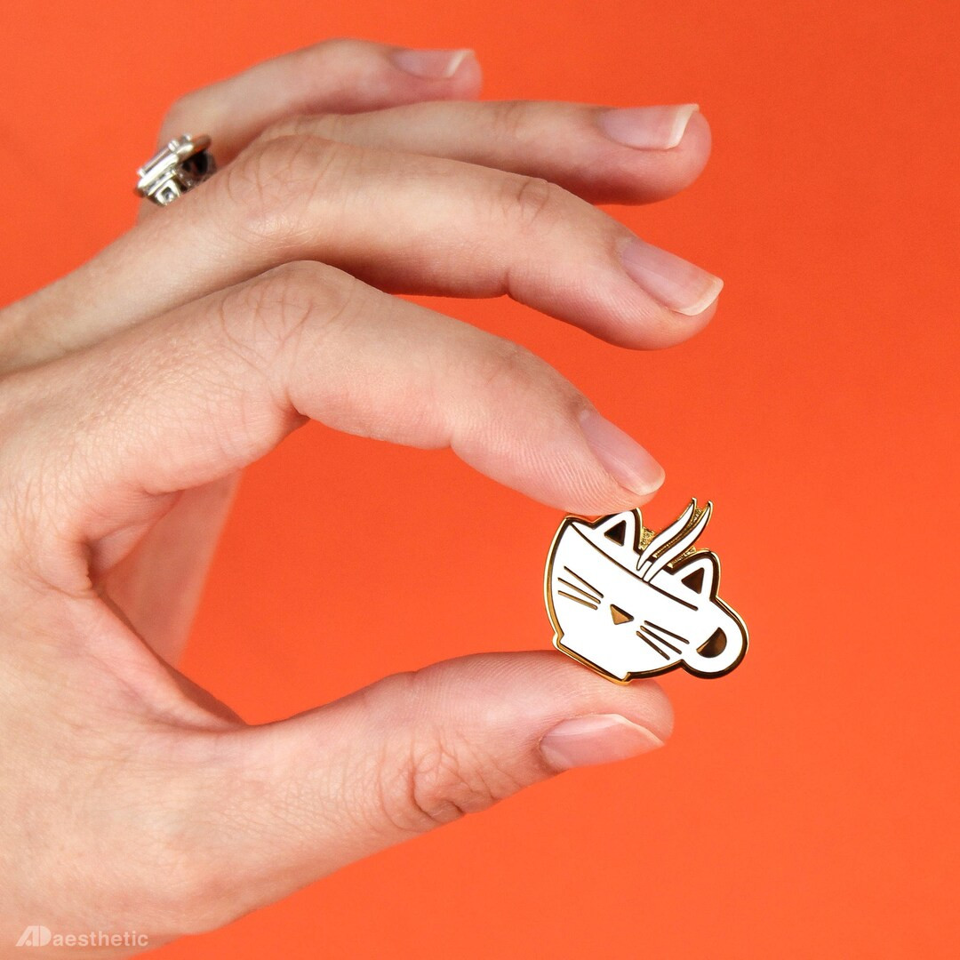 Catfeine Lover Enamel Lapel Pin - Etsy | Etsy (US)