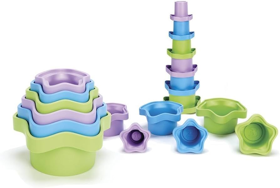Green Toys Stacking Cups, Purple/Blue/Green | Amazon (US)