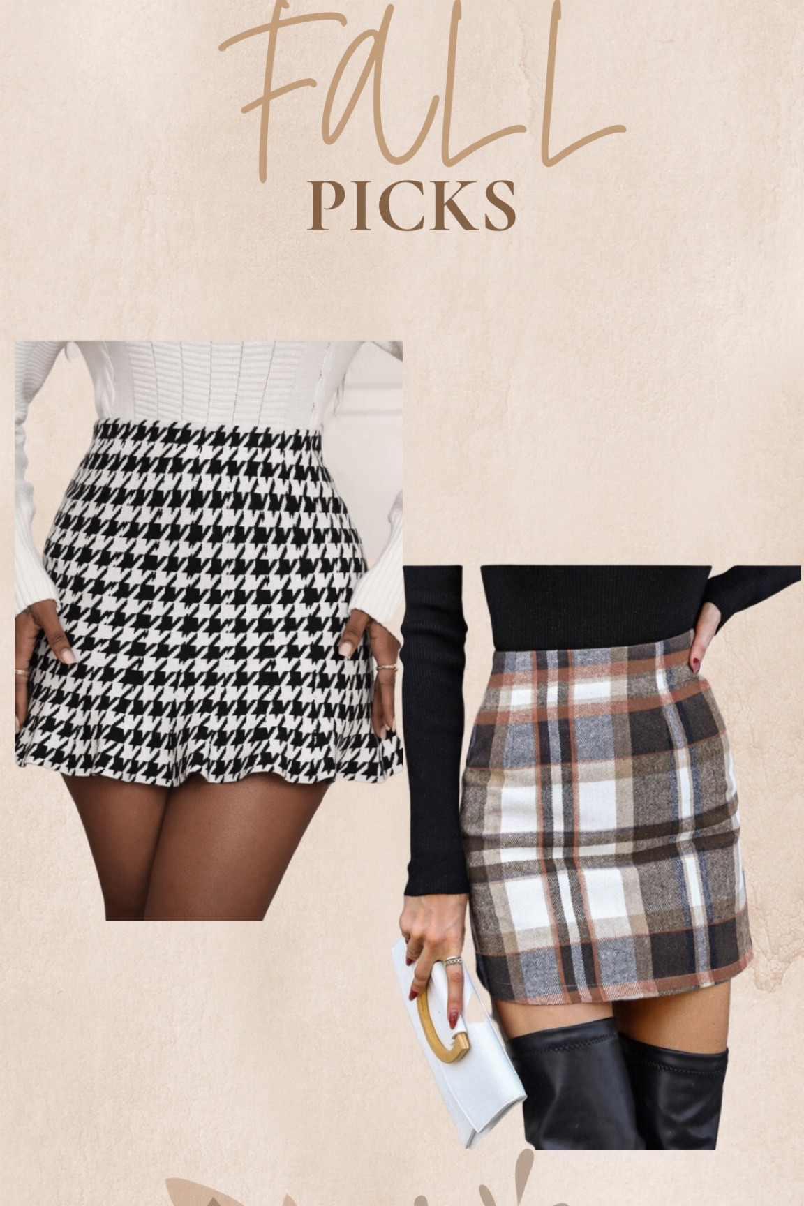 Fall must have skirts perfect for transitioning weather in in love with the tweed and flannel trends.

Tweed flannel skirt mini skirt micro skirt wear to work work outfit feminine outfit shein

#LTKunder50 #LTKstyletip #LTKSeasonal