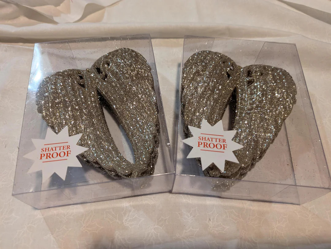 Large 4 Inch Gold Glitter Wings - Etsy | Etsy (US)