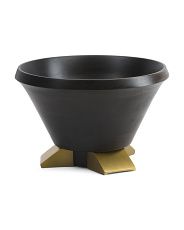 12in Wooden Bowl With Metal Legs | Marshalls