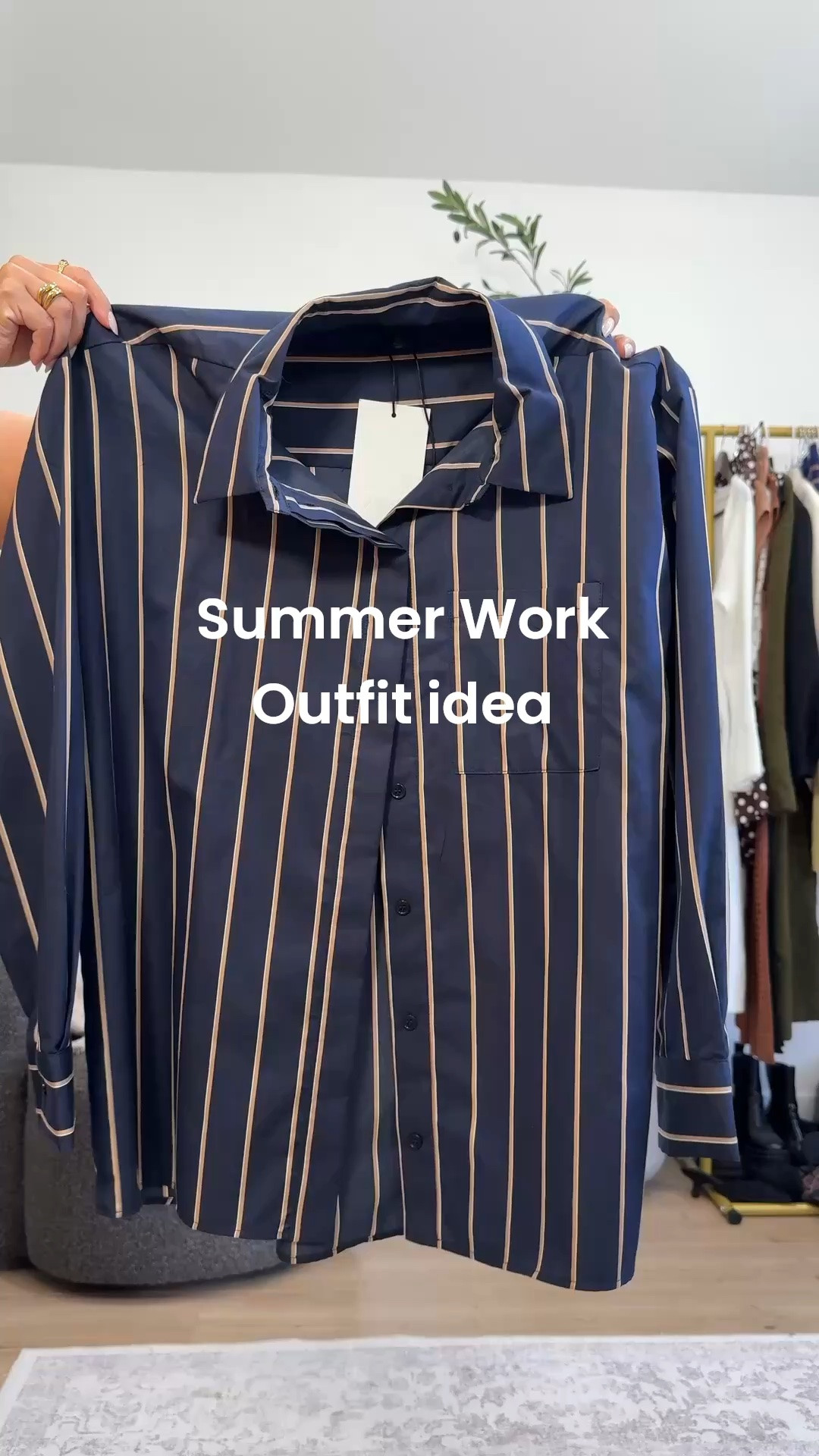 Summer chic work outfit idea 👩‍💻

Size info: 
Shirt size Small (runs oversized) 
Shorts Medium (os linked alt.)
Sandals ( os linked similar) 
Belt from Aritzia older version

#LTKootd #LTKgrwm