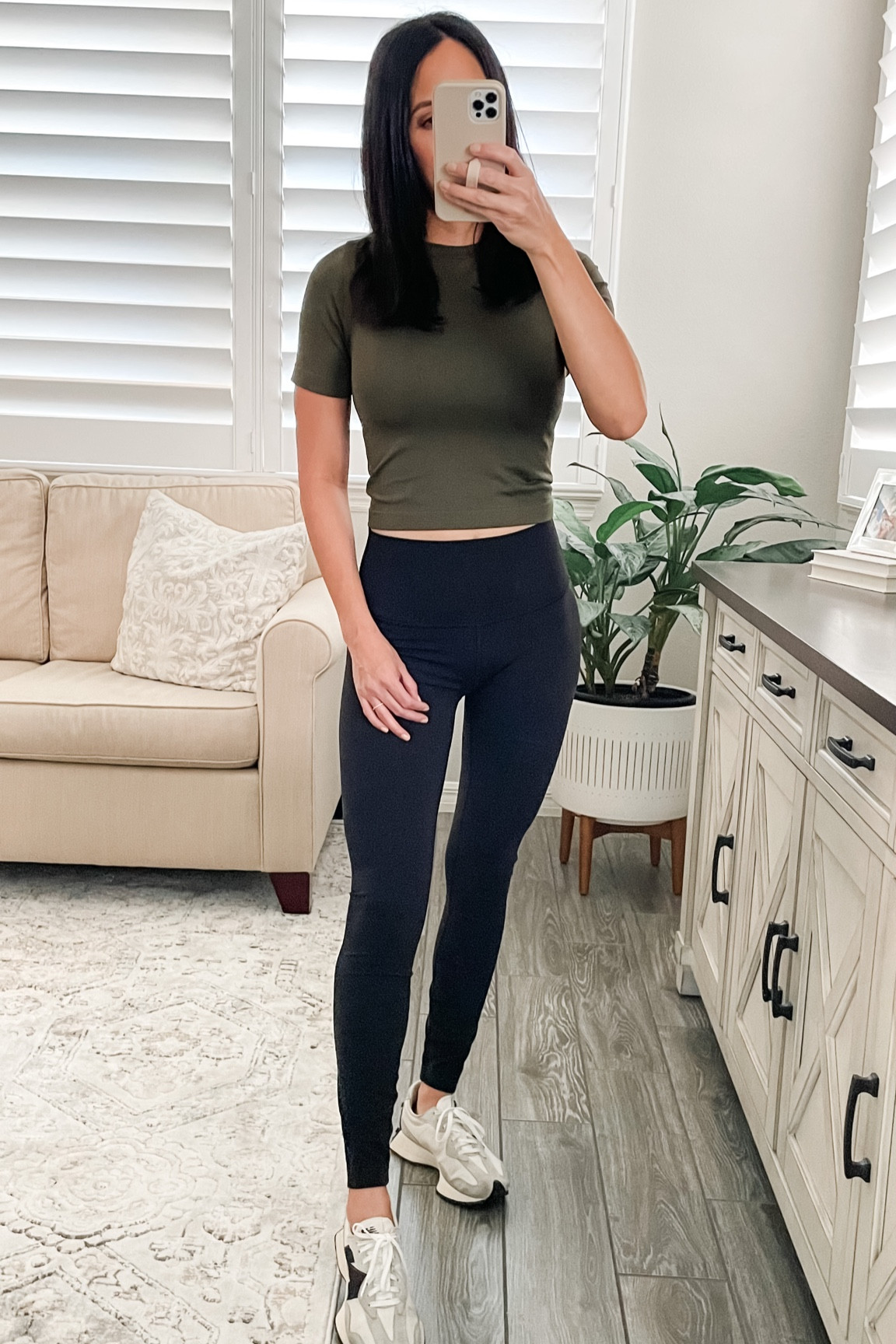 These effortless Fall style.
Seamless Jersey crop shirt.
Loving the olive color for Fall. 
School drop off
Comfy style 
Lounge style 

#LTKshoecrush #LTKSeasonal #LTKfitness