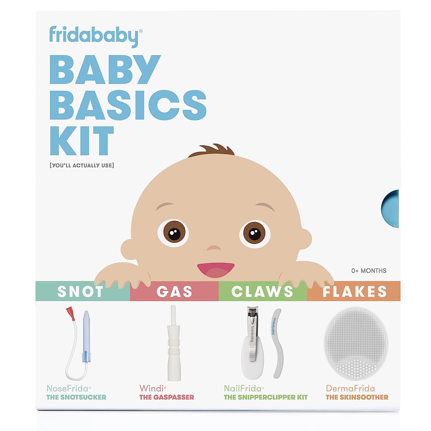 Baby Basics Kit by Frida Baby |Includes NoseFrida, NailFrida, Windi, DermaFrida + Silicone Carry ... | Amazon (US)