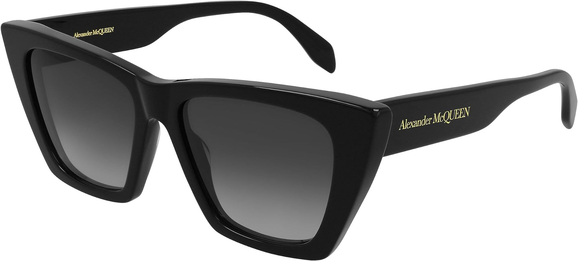 Alexander McQueen Selvedge Cat Eye Sunglasses AM0299S 001 Black 54mm 299 | Amazon (US)