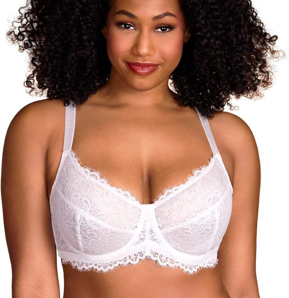 HSIA Minimizer Bra for Women - Plus Size Bra with Underwire Woman's Full Coverage Lace Bra Unline... | Amazon (US)