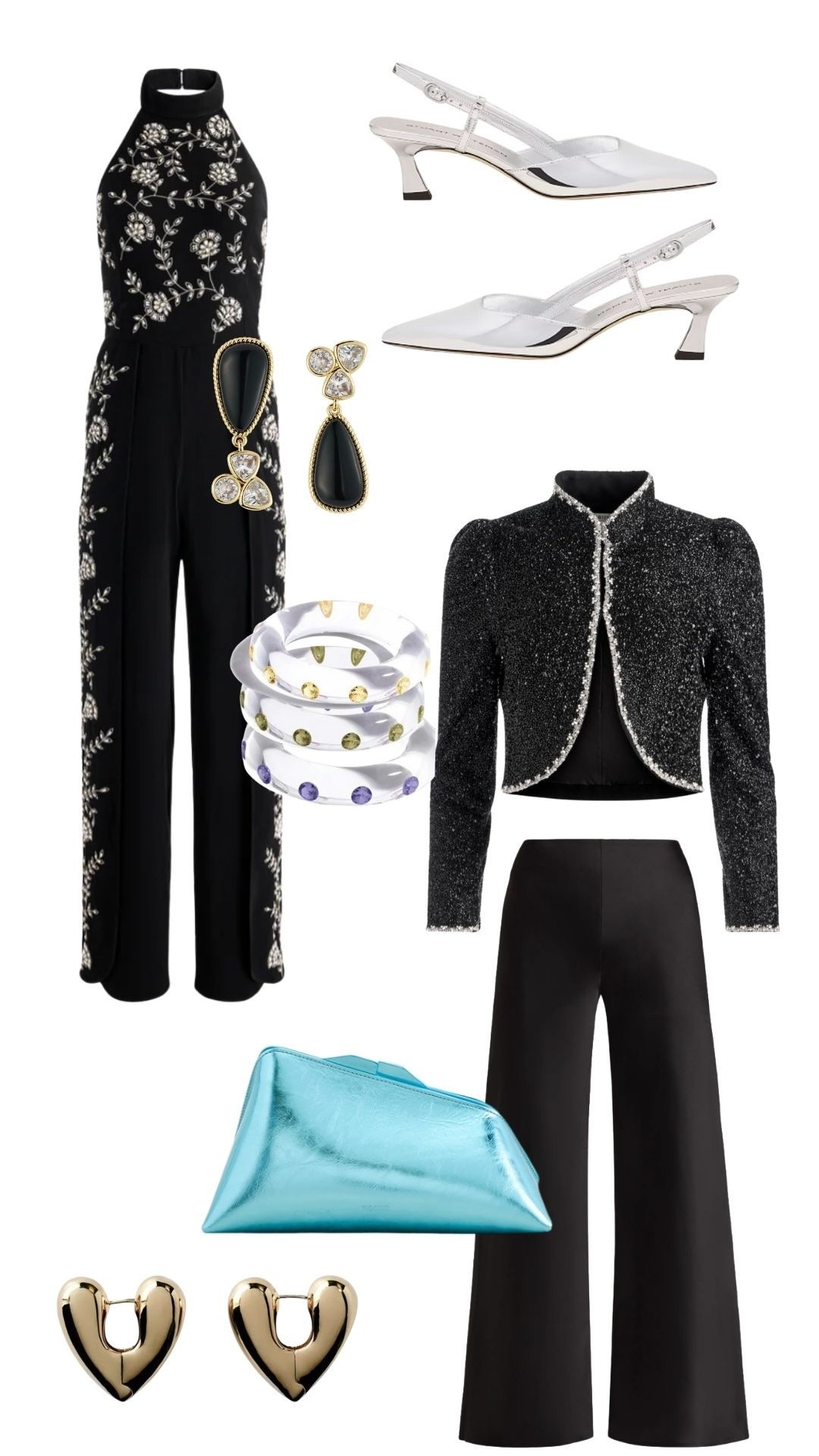 I can’t get over these beautiful outfits as well! The jumpsuit and blazer would make such a statement for New Year’s Eve! 🩷 the bangles are linked in my ShopMy but everything else is exact! These are also perfect Christmas outfits and holiday women’s outfit ideas!

#LTKHoliday