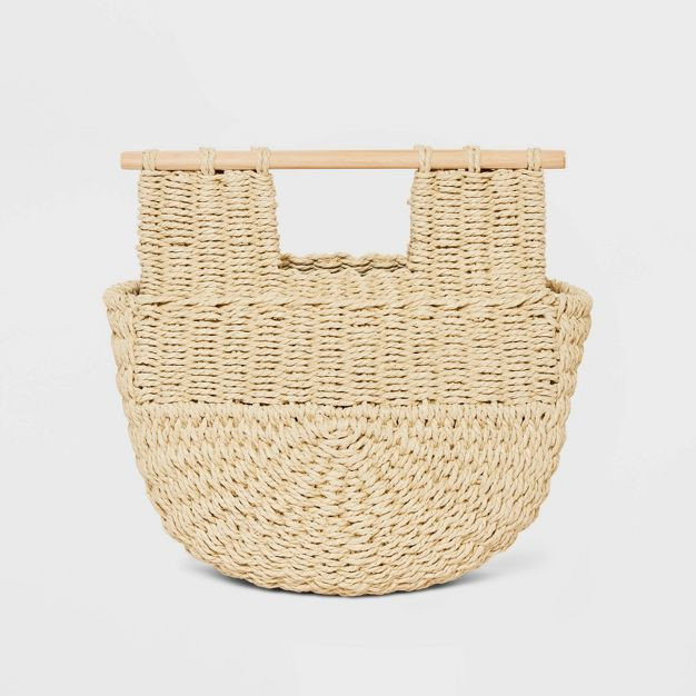 Handheld Crescent Straw Tote Handbag - A New Day™ Natural | Target