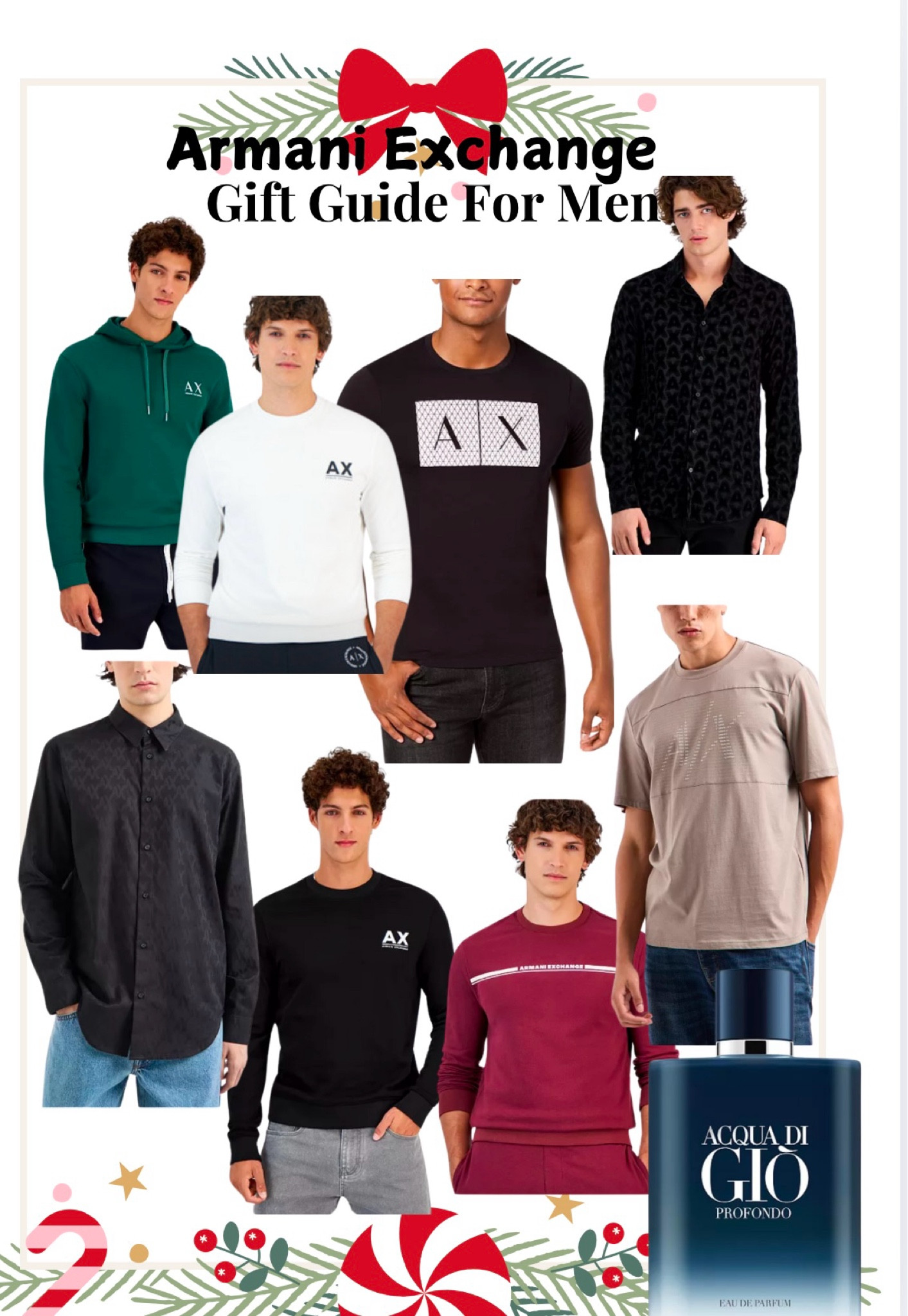 Armani Exchange Sale For Men At Macy’s. Gift guide, Macy’s, sale, friends and family sale, men, men’s fashion, Armani Exchange, Armani, men’s clothes, gift guide. 

#LTKHoliday #LTKMens #LTKGiftGuide