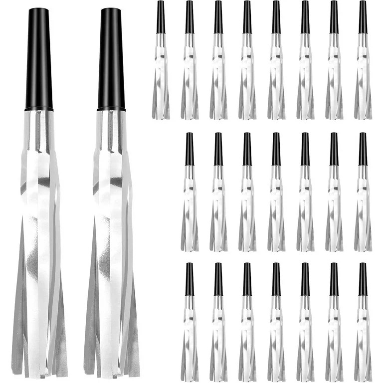 MODANU 24Pcs Noise Makers, Silver Glitter Metallic Fringed Party Blowers Noisemakers Horns for Ad... | Walmart (US)