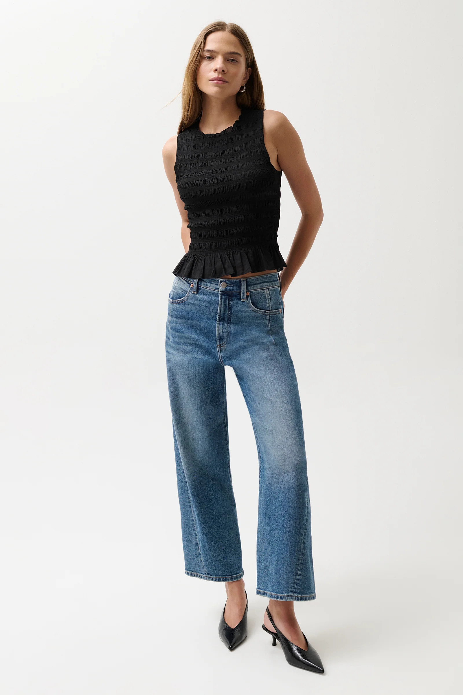 Kyra High Rise Bowed Ankle - Soho | Pistola Denim