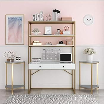 CosmoLiving by Cosmopolitan CosmoLiving Billie Desk, White | Amazon (US)
