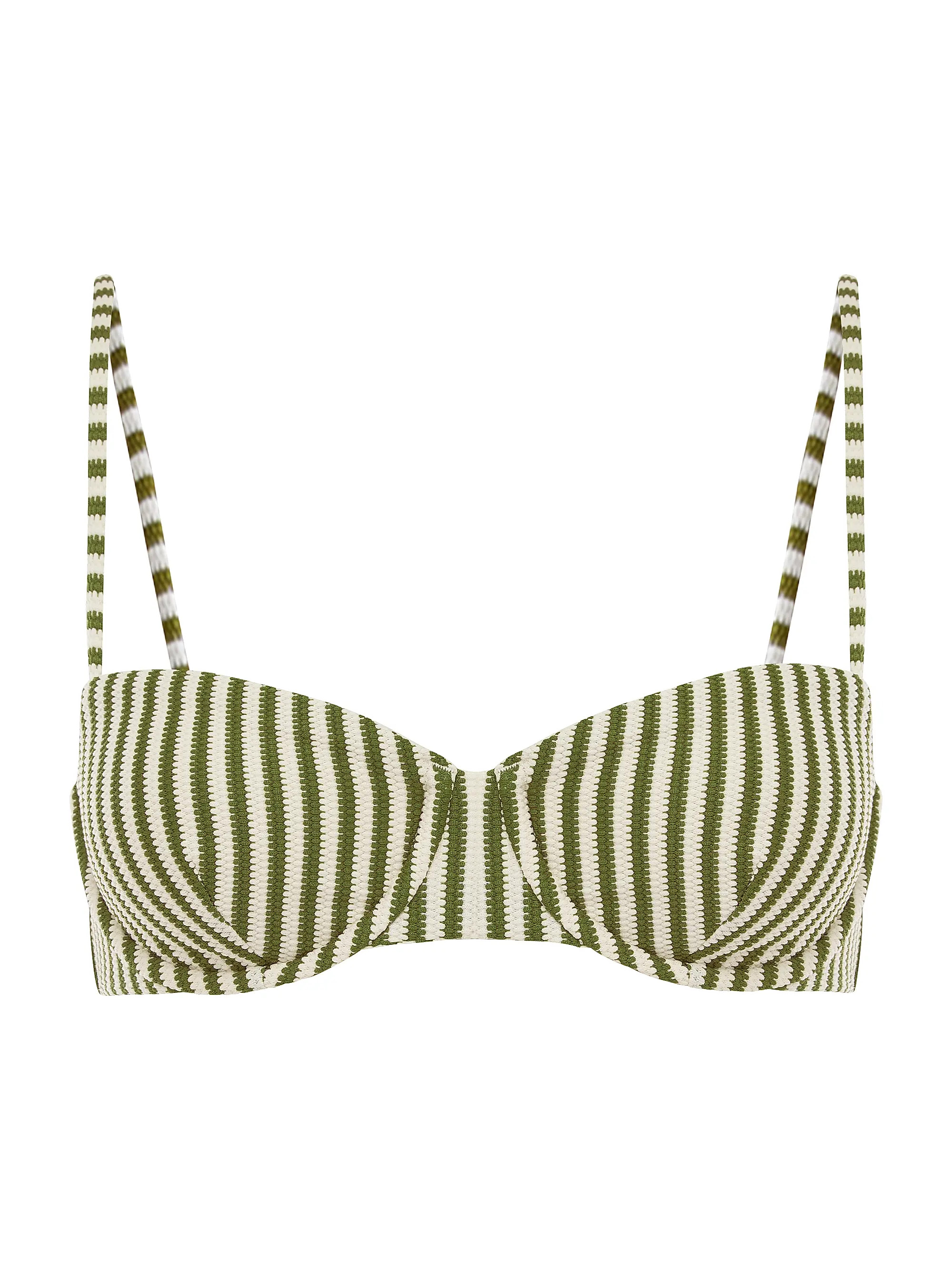 PeonyTapestry Lover Striped Balconette Bikini Top | Saks Fifth Avenue