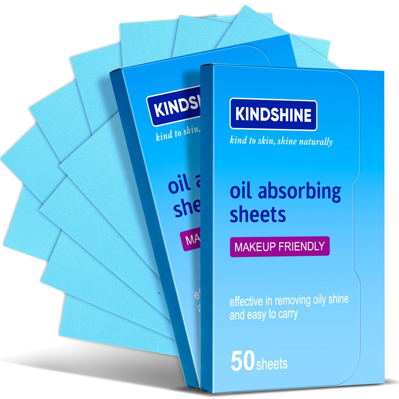 KINESHINE 100P High-Performance Oil Absorbing Sheets for Face - Makeup Friendly Blotting Papers f... | Amazon (US)