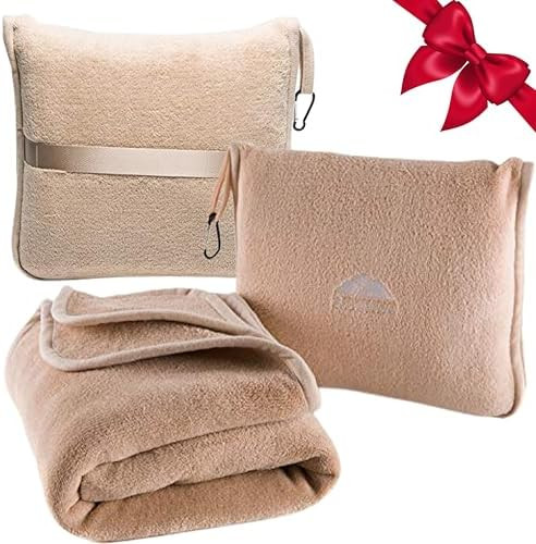 BlueHills Premium Soft Travel Blanket Pillow Airplane Blanket Packed in Soft Bag Pillowcase with ... | Amazon (US)