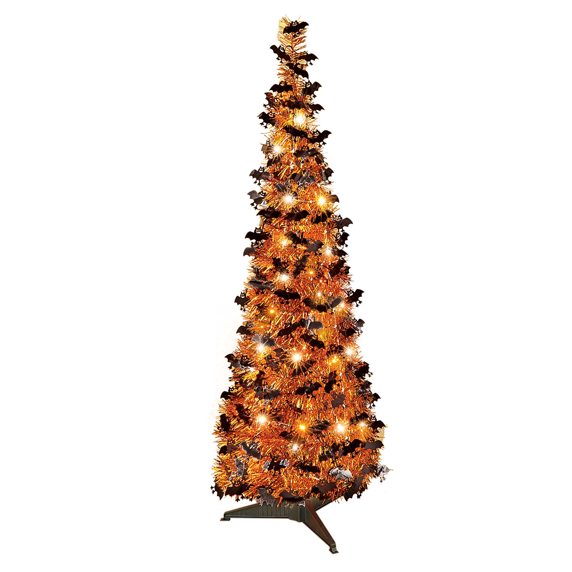 Collections Etc LED Lighted Halloween Bat Pop-Up Tree with Timer | Walmart (US)