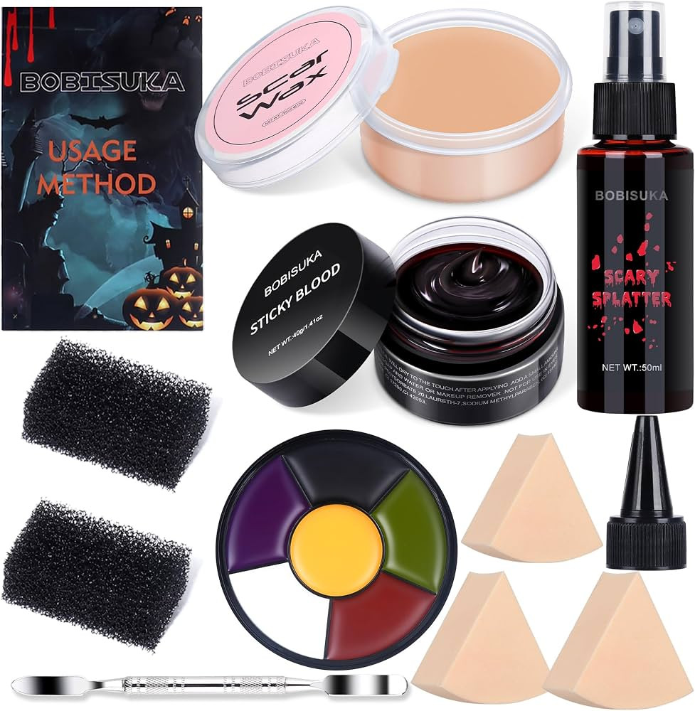 BOBISUKA Demonic Special Effects SFX Halloween Makeup Kit - 5 Colors Bruise Makeup Face Body Pain... | Amazon (US)
