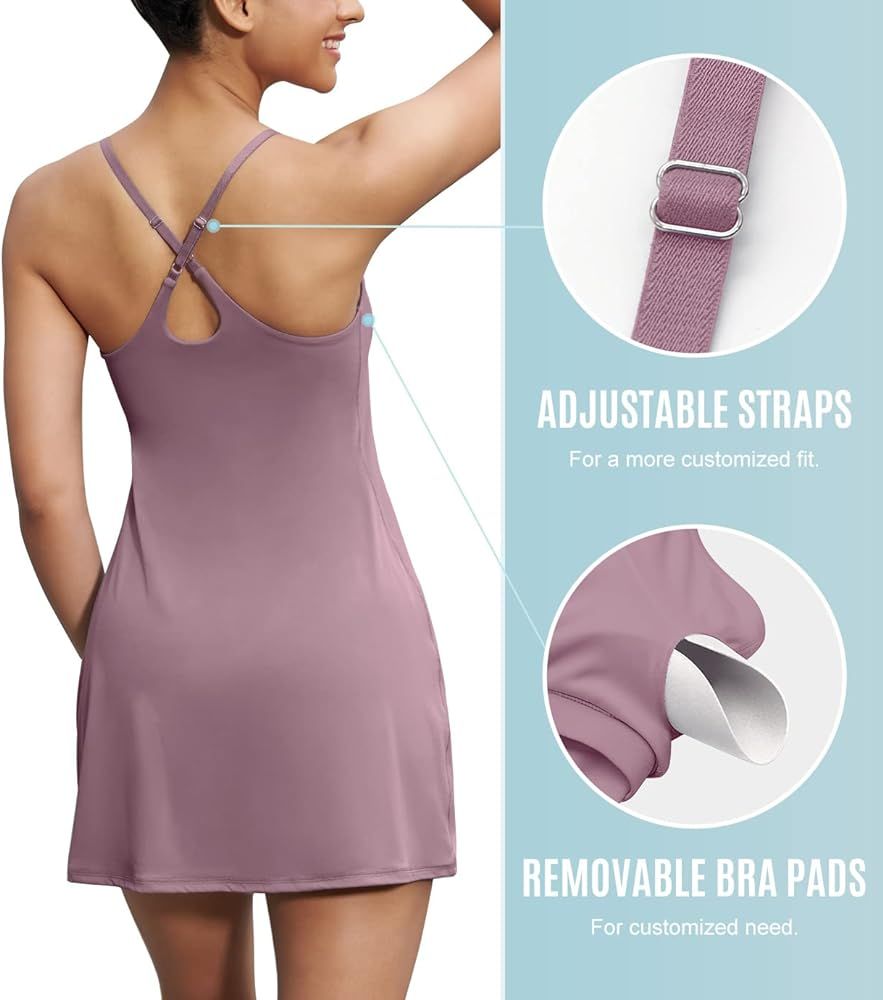Heathyoga Tennis Dress for Women with Shorts Workout Dress for Women Golf Athletic Dress with Poc... | Amazon (US)