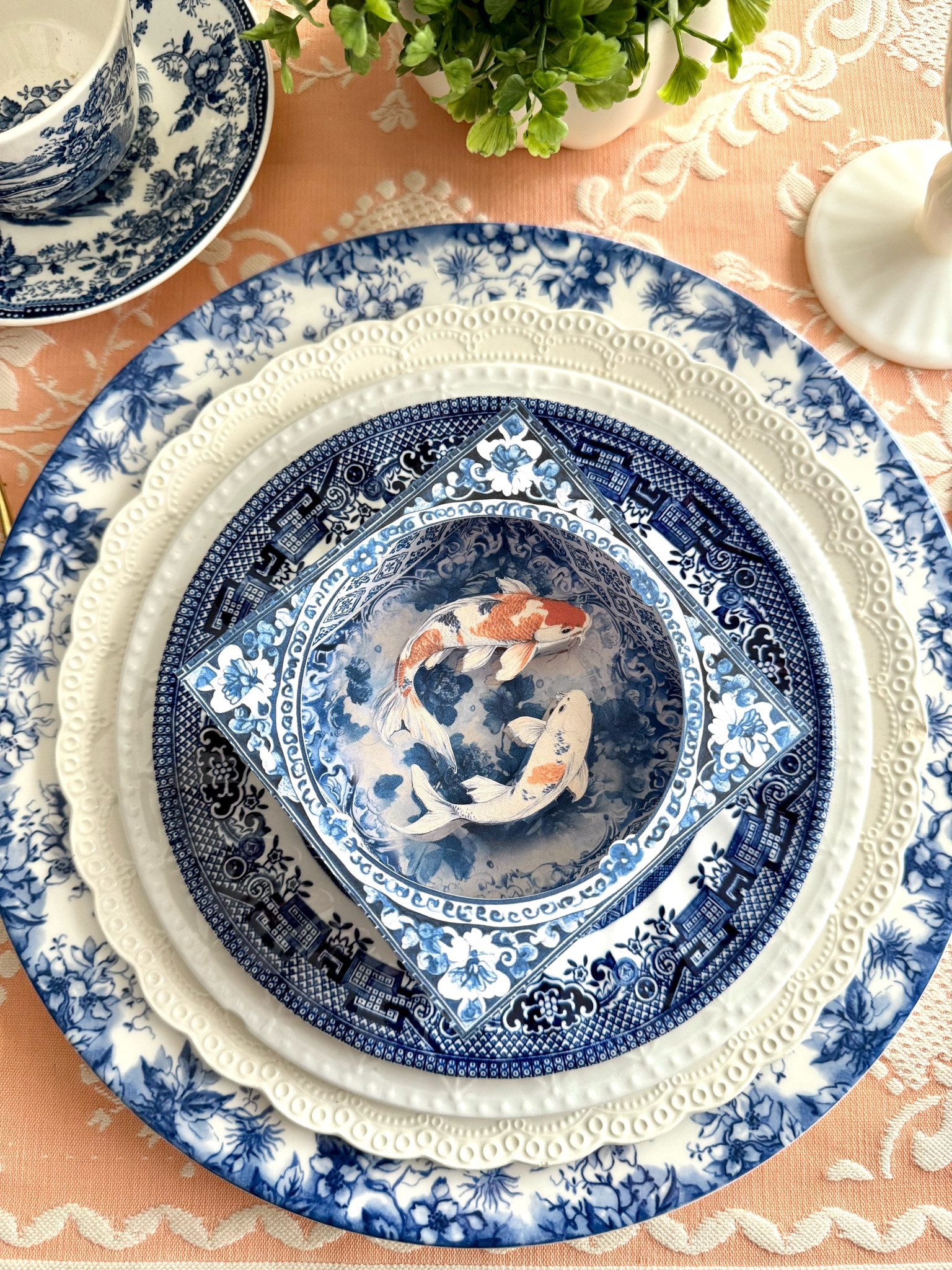✨ Chinoiserie Charm Meets Timeless Elegance ✨

Fall in love with this stunning mix of blue & white chinoiserie, elegant glassware, and my new Koi Pond Chinoiserie Shadow Box! Whether you're setting the perfect table or styling your shelves, these pieces are must-haves for classic home decor.

#LTKParties #LTKHome