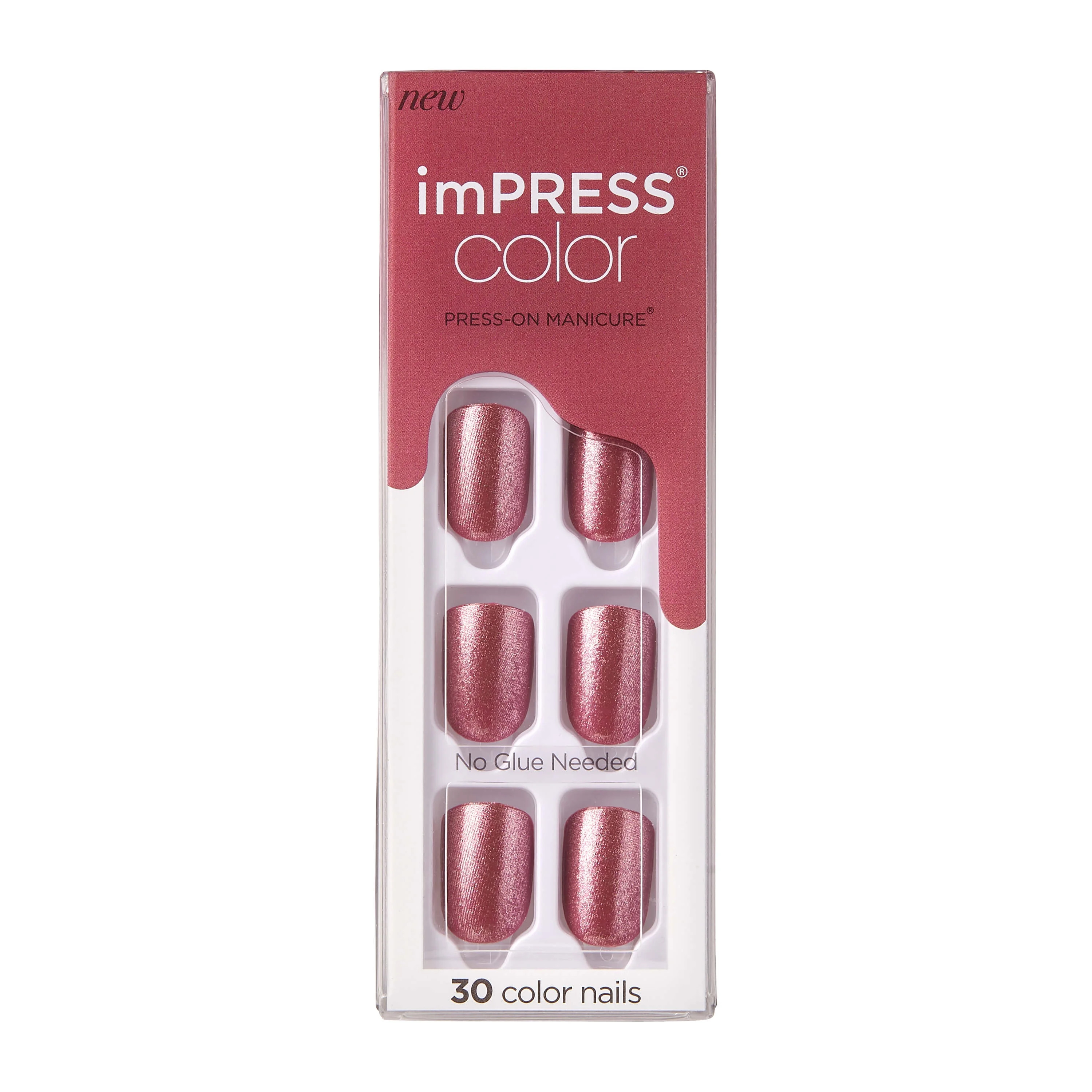 KISS imPRESS Color Press-on Manicure - Peanut Pink, Short - Walmart.com | Walmart (US)