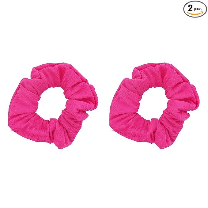 Set of 2 Solid Scrunchies (Hot Pink) | Amazon (US)