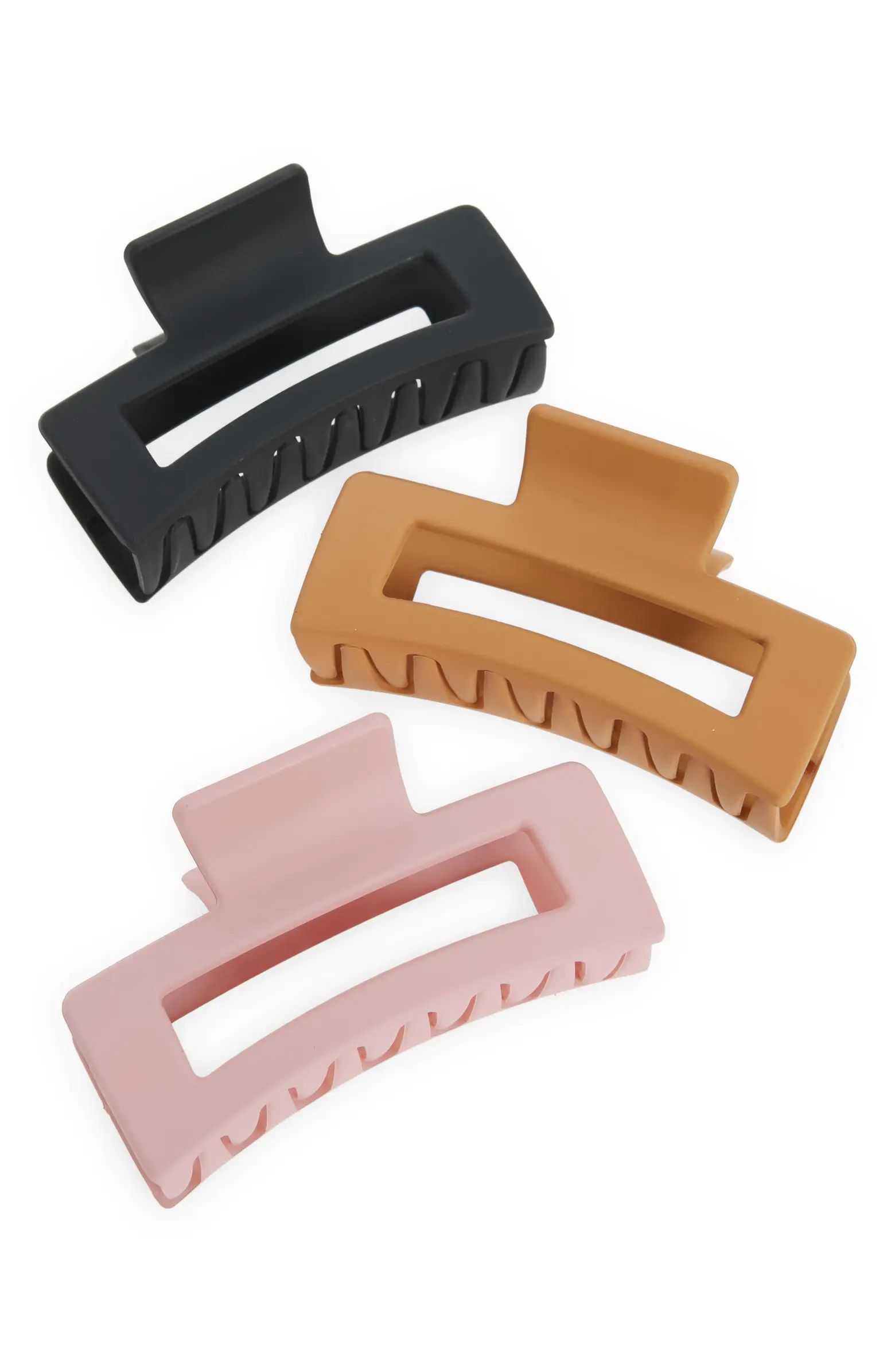 NATASHA Tasha Assorted 3-Pack Rectangular Jaw Clips | Nordstrom | Nordstrom