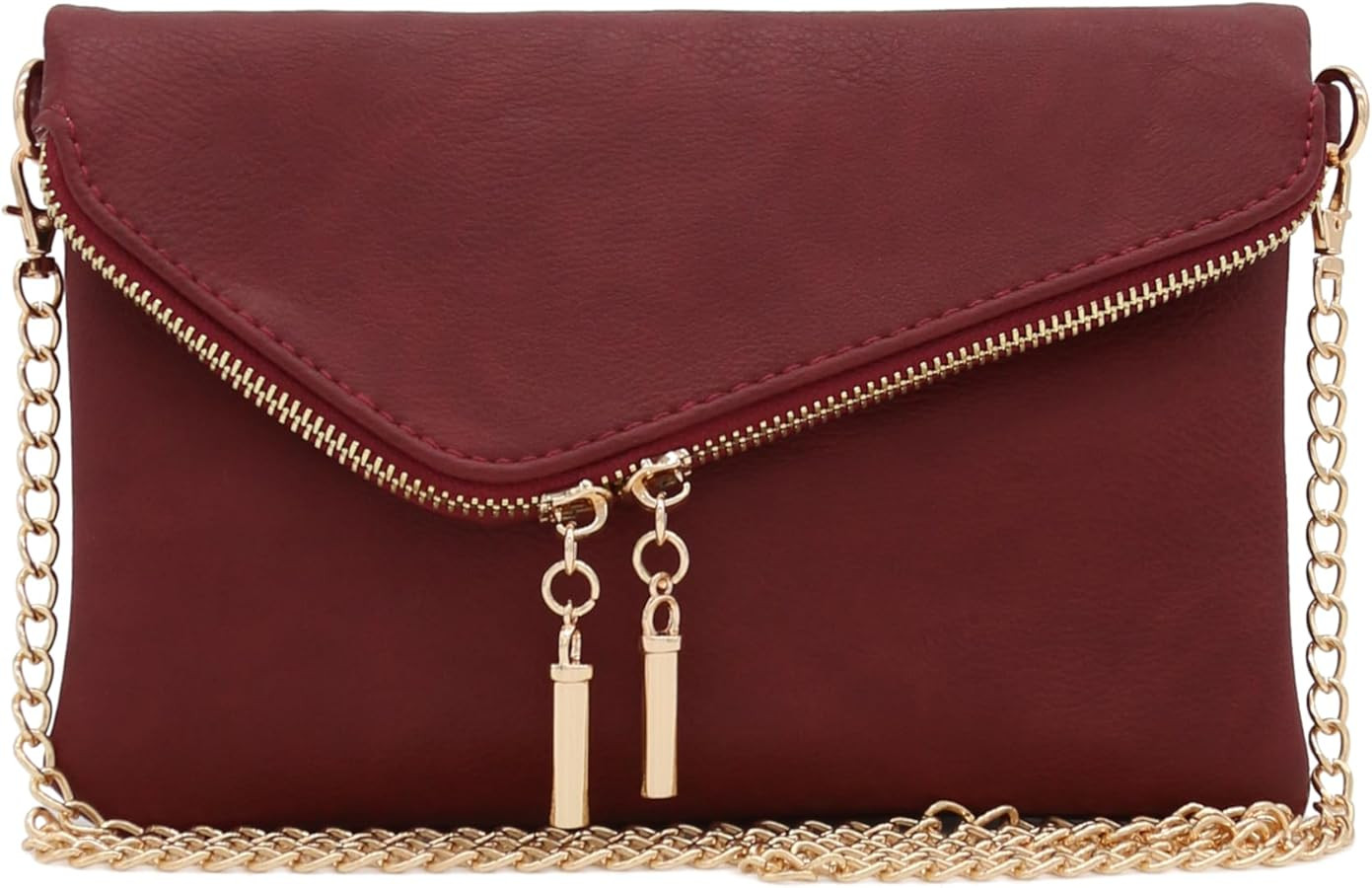 FashionPuzzle Envelope Wristlet Clutch Crossbody Bag with Chain Strap | Amazon (US)